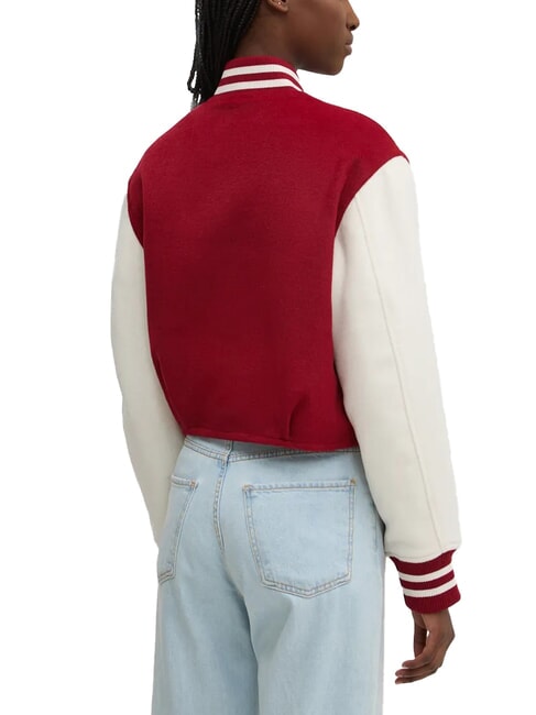 TH JEANS Chaqueta corta de mezcla de lana rojo regata - Chaquetas de mujer