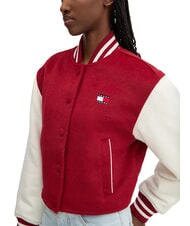 TOMMY HILFIGER TH JEANS Chaqueta corta de mezcla de lana rojo regata - Chaquetas de mujer - 3