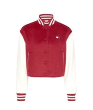 TOMMY HILFIGER TH JEANS Chaqueta corta de mezcla de lana rojo regata - Chaquetas de mujer - 6