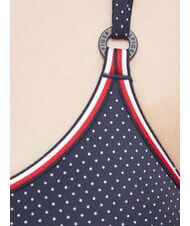 TOMMY HILFIGER TH Top de bikini bandeau cielo desértico de lunares - Bañadores de mujer - 3