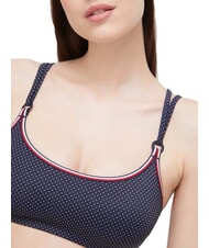 TOMMY HILFIGER TH Top de bikini bandeau cielo desértico de lunares - Bañadores de mujer - 4