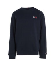 TOMMY HILFIGER TH KIDS Sudadera de cuello redondo con escudo del logotipo cielo del desierto - Sudadera Bebé - 5
