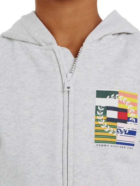 TH KIDS Sudadera con capucha y cremallera completa nuevo gris claro jaspeado - Sudadera Bebé