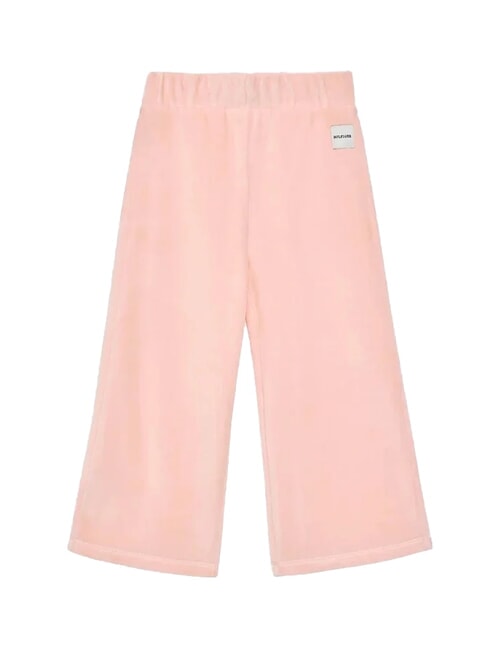 TH KIDS Pantalones anchos de chenilla cristal rosa - pantalones para niños