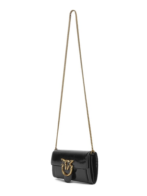 LOVE ONE Mini bolso de hombro brillante negro-oro antiguo - Bolsos Mujer