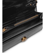 PINKO LOVE ONE Mini bolso de hombro brillante negro-oro antiguo - Bolsos Mujer - 4