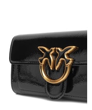 PINKO LOVE ONE Mini bolso de hombro brillante negro-oro antiguo - Bolsos Mujer - 5