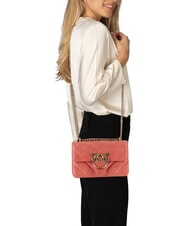 PINKO LOVE ONE MINI Bolso mini piel serraje coral. oro antiguo picante - Bolsos Mujer - 6