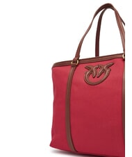PINKO MIRANDA Bolsa de compras con correa para el hombro rojo/cuero-oro antiguo - Bolsos Mujer - 4