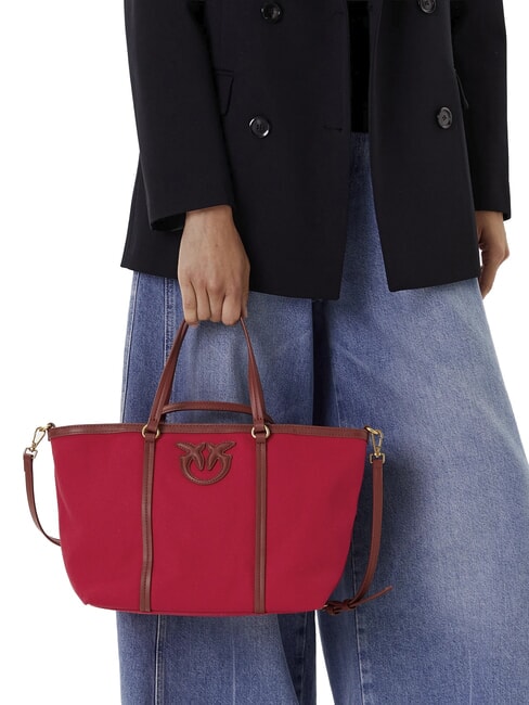 MIRANDA Bolsa de compras con correa para el hombro rojo/cuero-oro antiguo - Bolsos Mujer