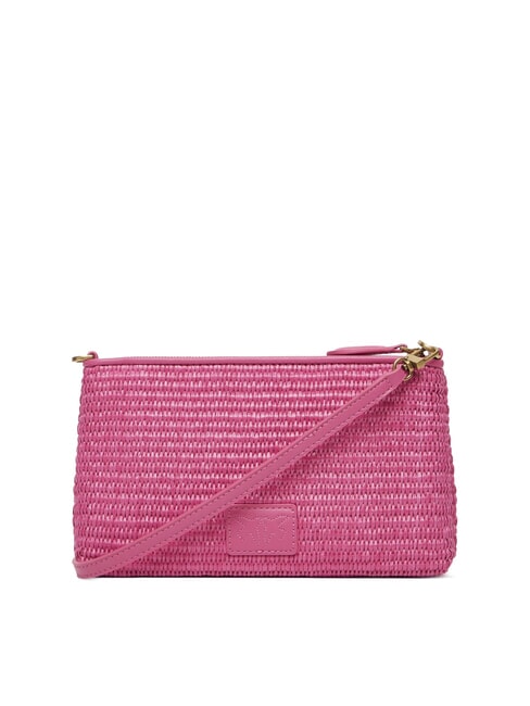 FLAT Bolso de mano de rafia con bandolera ch-remolacha dorada antigua - Bolsos Mujer