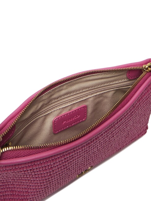 FLAT Bolso de mano de rafia con bandolera ch-remolacha dorada antigua - Bolsos Mujer