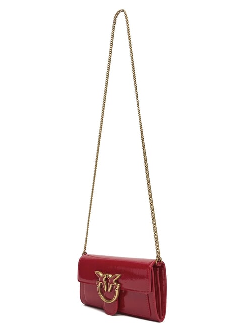 LOVE ONE Mini bolso de hombro brillante rojo-oro antiguo - Bolsos Mujer
