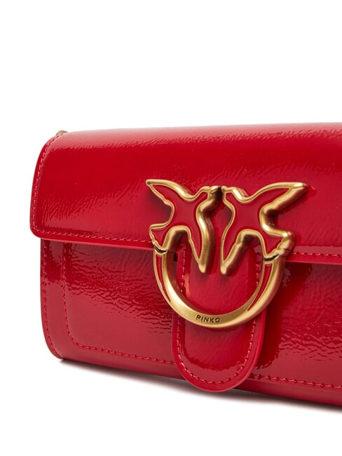 LOVE ONE Mini bolso de hombro brillante rojo-oro antiguo - Bolsos Mujer