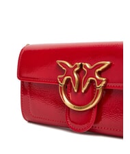 PINKO LOVE ONE Mini bolso de hombro brillante rojo-oro antiguo - Bolsos Mujer - 4