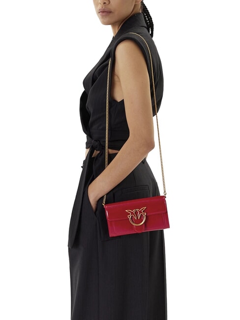 LOVE ONE Mini bolso de hombro brillante rojo-oro antiguo - Bolsos Mujer