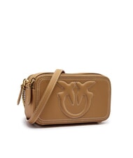 PINKO CARRIE Mini bolso bandolera, en piel. turrón-oro antiguo - Bolsos Mujer - 2