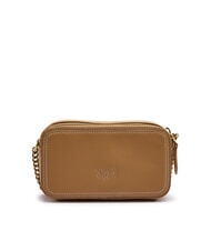 PINKO CARRIE Mini bolso bandolera, en piel. turrón-oro antiguo - Bolsos Mujer - 3