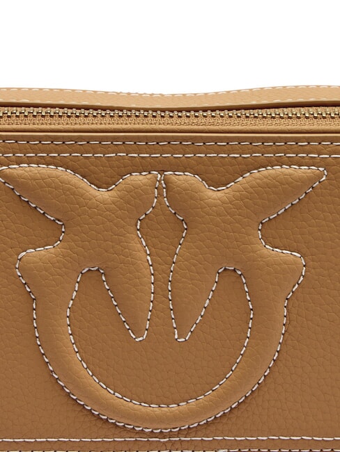 CARRIE Mini bolso bandolera, en piel. turrón-oro antiguo - Bolsos Mujer