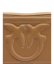 PINKO CARRIE Mini bolso bandolera, en piel. turrón-oro antiguo - Bolsos Mujer - 4