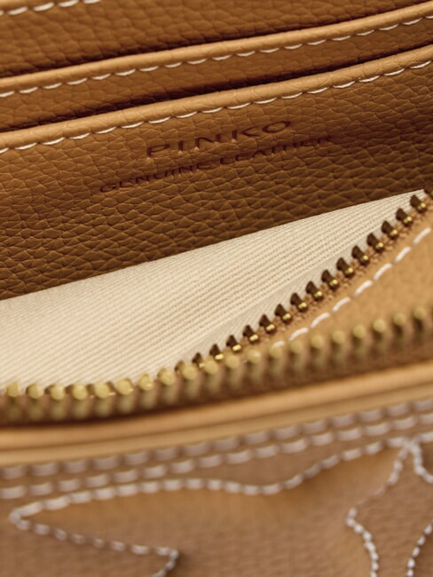 CARRIE Mini bolso bandolera, en piel. turrón-oro antiguo - Bolsos Mujer