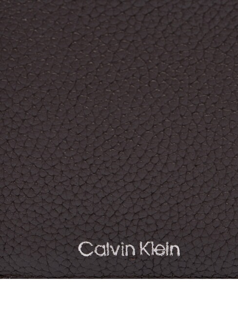 FOIL EMBOSS  Cartera de cuero vertical ck marrón oscuro - Carteras Hombre