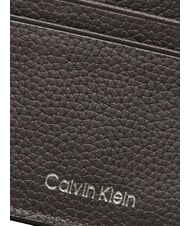 CALVIN KLEIN FOIL EMBOSS  Tarjetero plano de cuero ck marrón oscuro - Carteras Hombre - 3