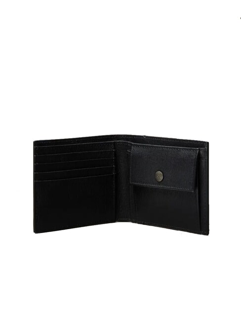 LOGO HARDWARE SAFFIANO Monedero de cuero En negro - Carteras Hombre