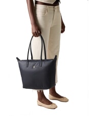 TOMMY HILFIGER POPETTE SOFT Bolso de compras de hombro azul espacial / negro - Bolsos Mujer - 6