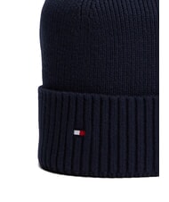 TOMMY HILFIGER TH FLAG Gorro de algodón con puño azul espacial / negro - Sombreros - 3