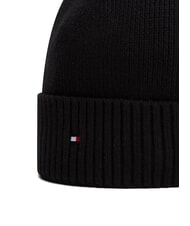 TOMMY HILFIGER TH FLAG Gorro de algodón con puño negro - Sombreros - 3