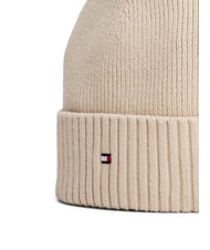 TOMMY HILFIGER TH FLAG Gorro de algodón con puño beige clásico - Sombreros - 3