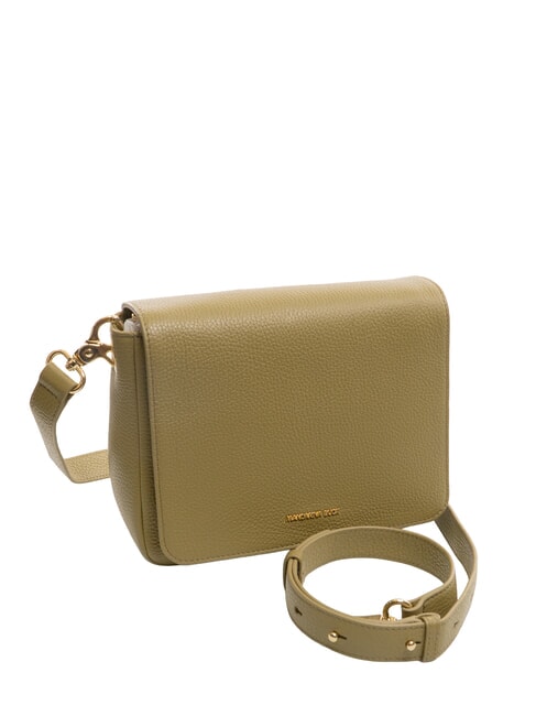 MELLOW Bolso de hombro de piel con solapa áloe - Bolsos Mujer