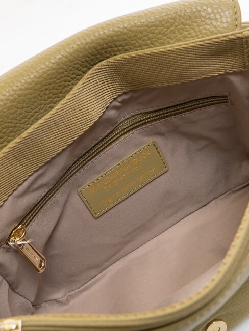 MELLOW Bolso de hombro de piel con solapa áloe - Bolsos Mujer