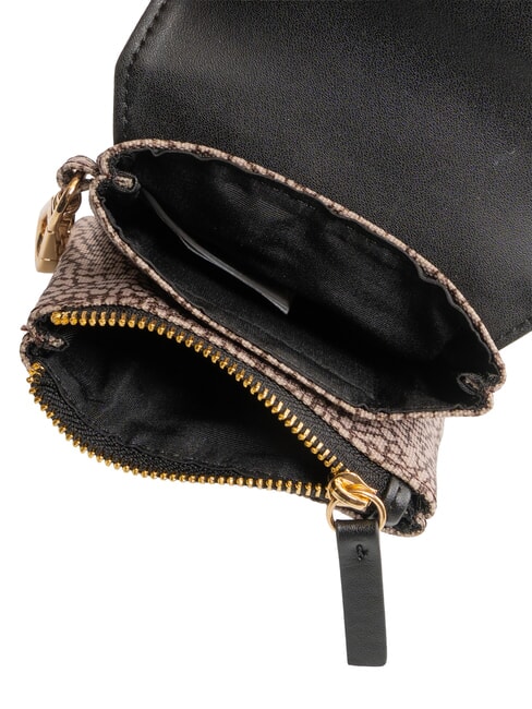 FLEXOS SOFT Monedero con mosquet&oacute;n op natural / negro - Carteras Mujer