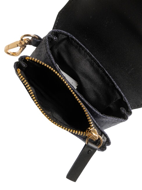 FLEXOS SOFT Monedero con mosquet&oacute;n negro - Carteras Mujer