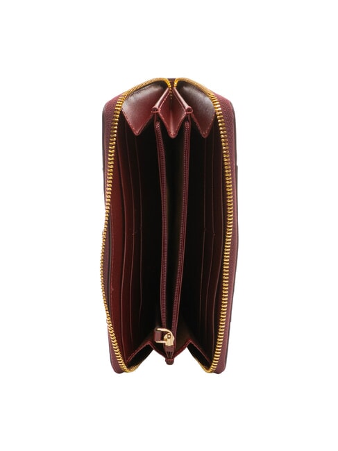 VIGNA  Cartera de piel con cremallera Chianti / Burdeos / Dorado - Carteras Mujer