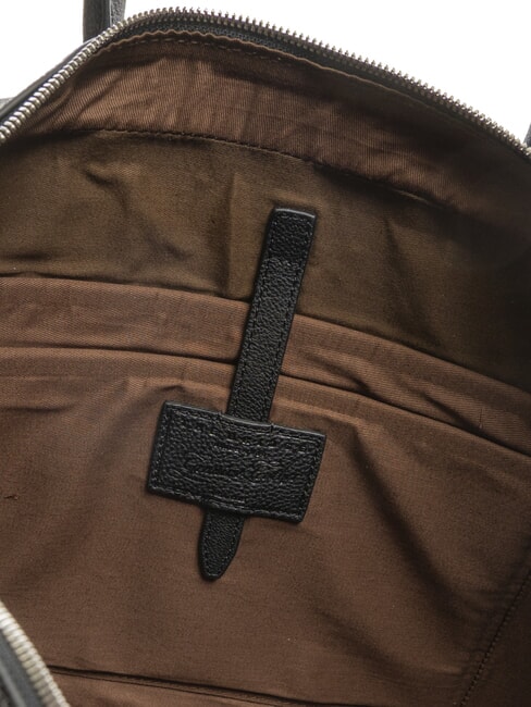 SERRISTORI Maletín de cuero para portátil de 13" negro - Maletines de Trabajo