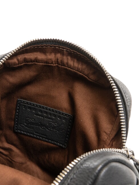 SERRISTORI Bolso de cuero negro - Bandoleras Hombre