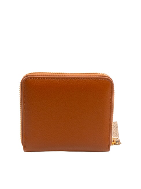 BIRDIE Cartera peque&ntilde;a de cuero con cremallera marr&oacute;n - Carteras Mujer