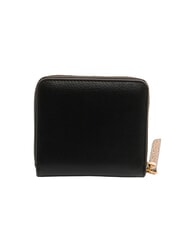 BORBONESE BIRDIE Cartera pequeña de cuero con cremallera negro - Carteras Mujer - 3