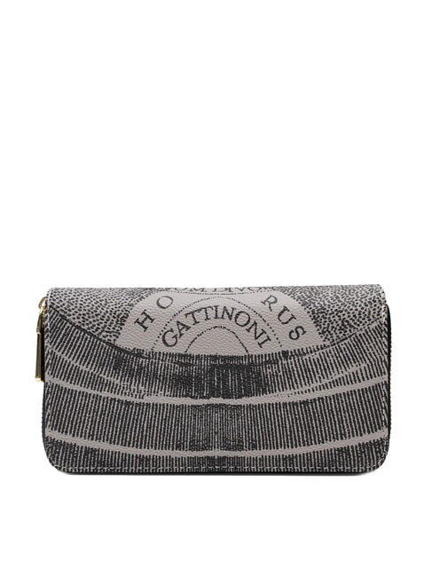 PLANETARIUM Cartera grande con doble cremallera monocromático gris claro/negro - Carteras Mujer