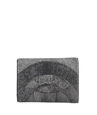 GATTINONI PLANETARIUM Cartera pequeña con solapa monocromático gris claro/negro - Carteras Mujer - 3