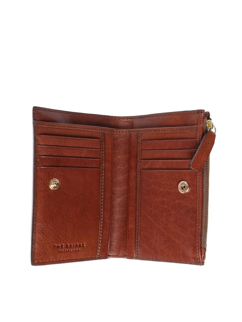 STORY DONNA Cartera de piel con monedero BROWN - Carteras Mujer