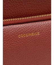 COCCINELLE FENIX Mochila mediana de cuero brandy - Bolsos Mujer - 4