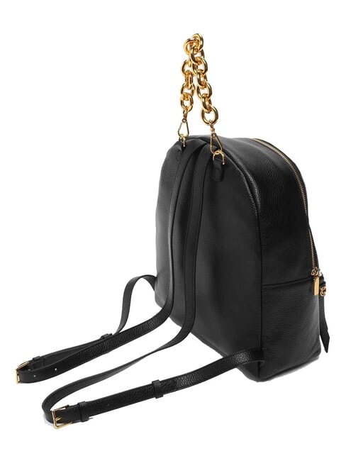 FENIX Mochila mediana de cuero negro - Bolsos Mujer