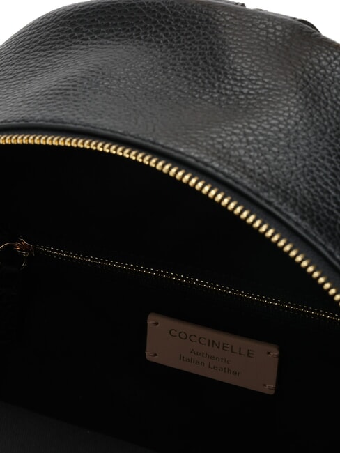 FENIX Mochila mediana de cuero negro - Bolsos Mujer