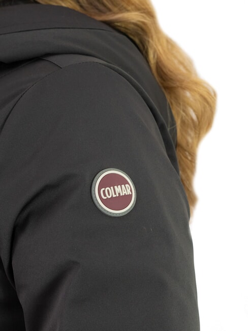 PURENESS Chaqueta larga de plumas con capucha negro - Chaquetas de plumas de mujer