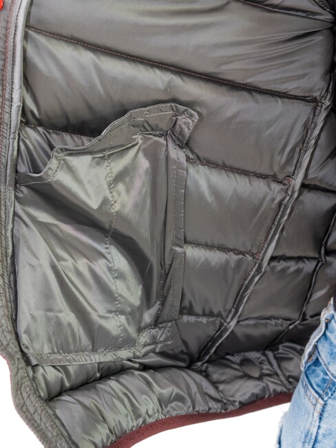 DELUXE Chaqueta de plumas con capucha de piel morena oscura-oscuras - Chaquetas de plumas de mujer