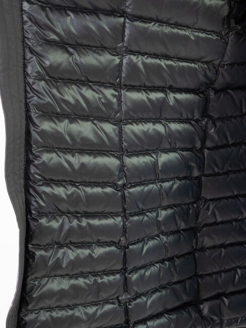 PURENESS Chaqueta larga de plumas con capucha negro - Chaquetas de plumas de mujer